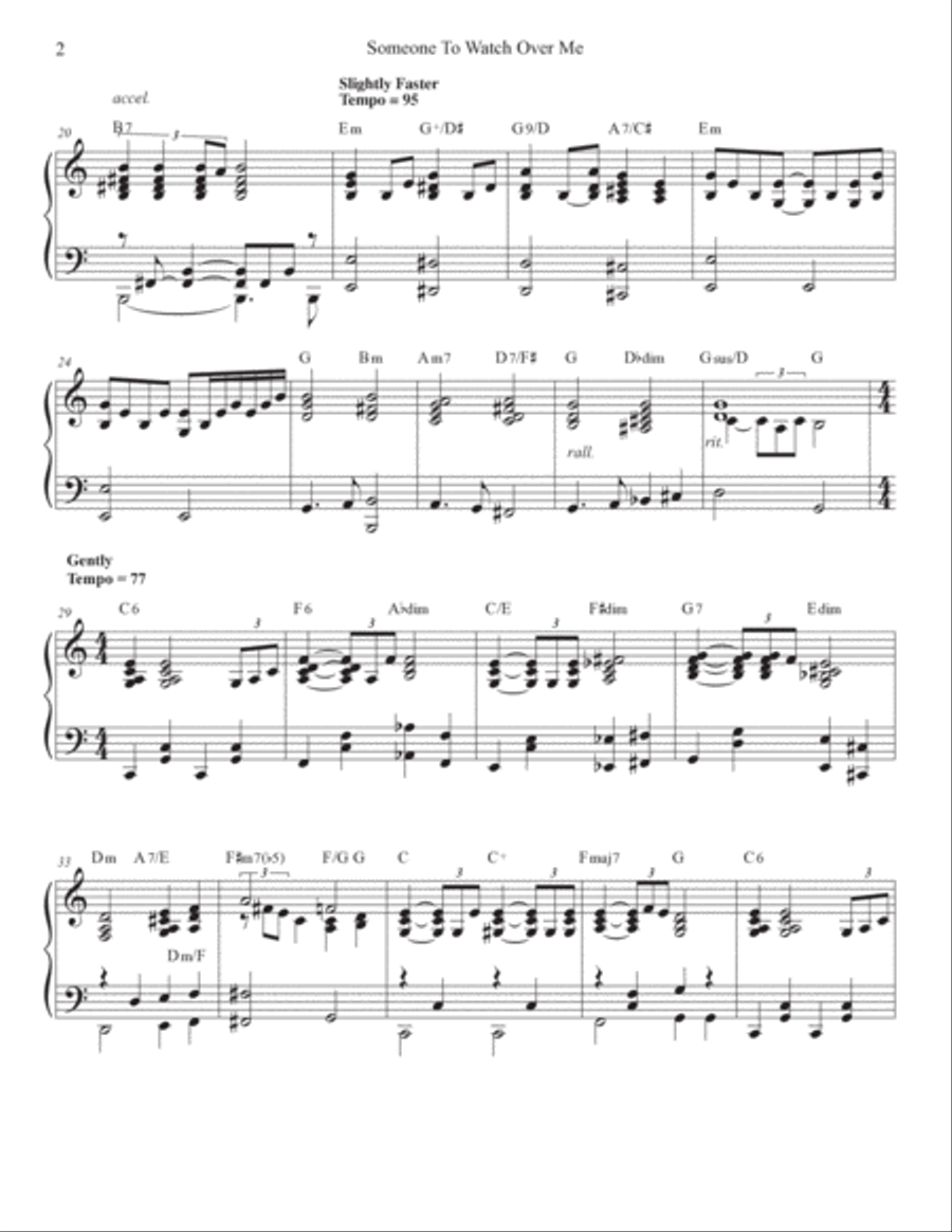 Someone To Watch Over Me (Tenor Saxophone and Piano) Tenor Saxophone scores gallery preview page 5