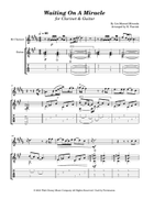 Waiting On A Miracle Clarinet scores gallery preview page 3