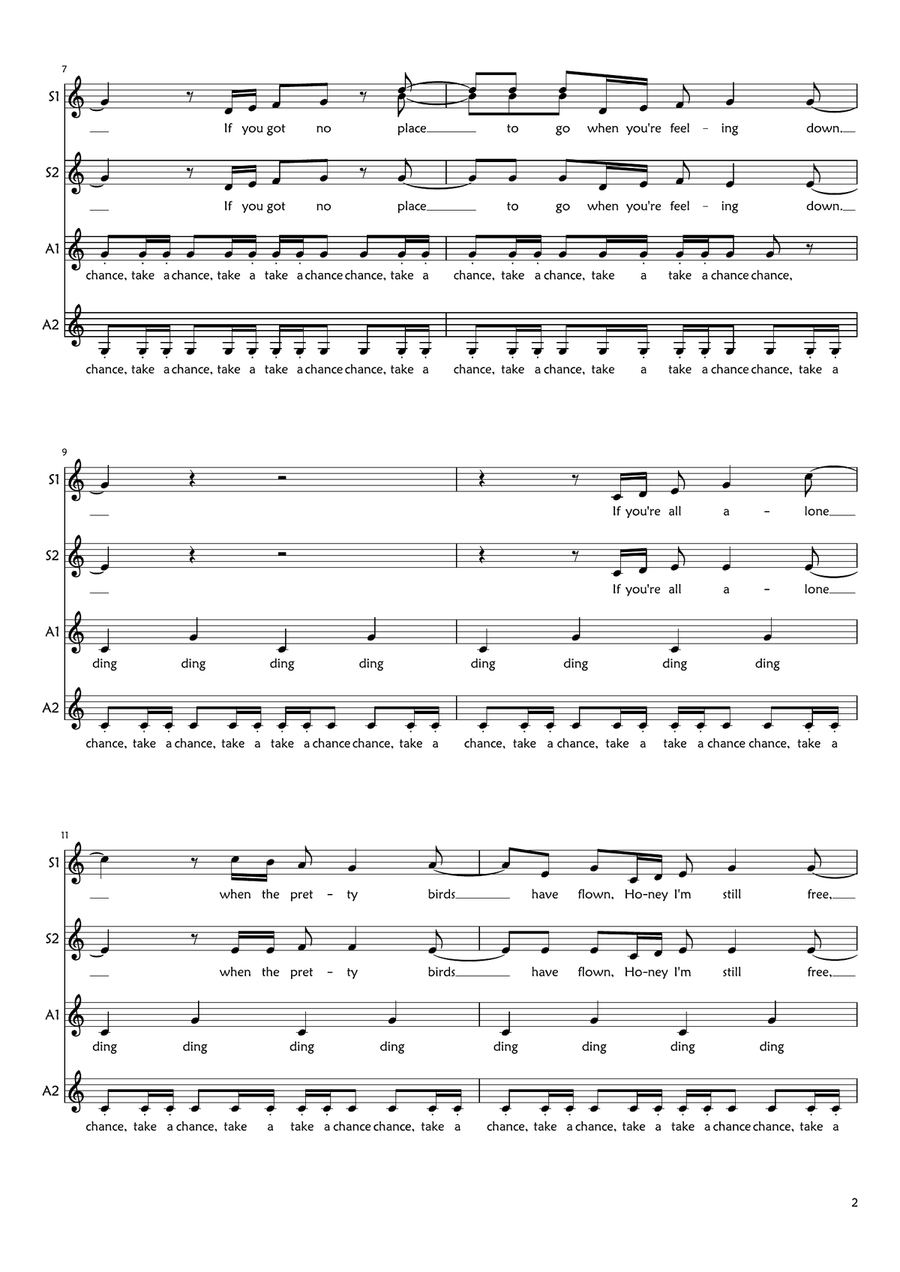 Take A Chance On Me Take A Chance On Me SSAA scores gallery preview page 2