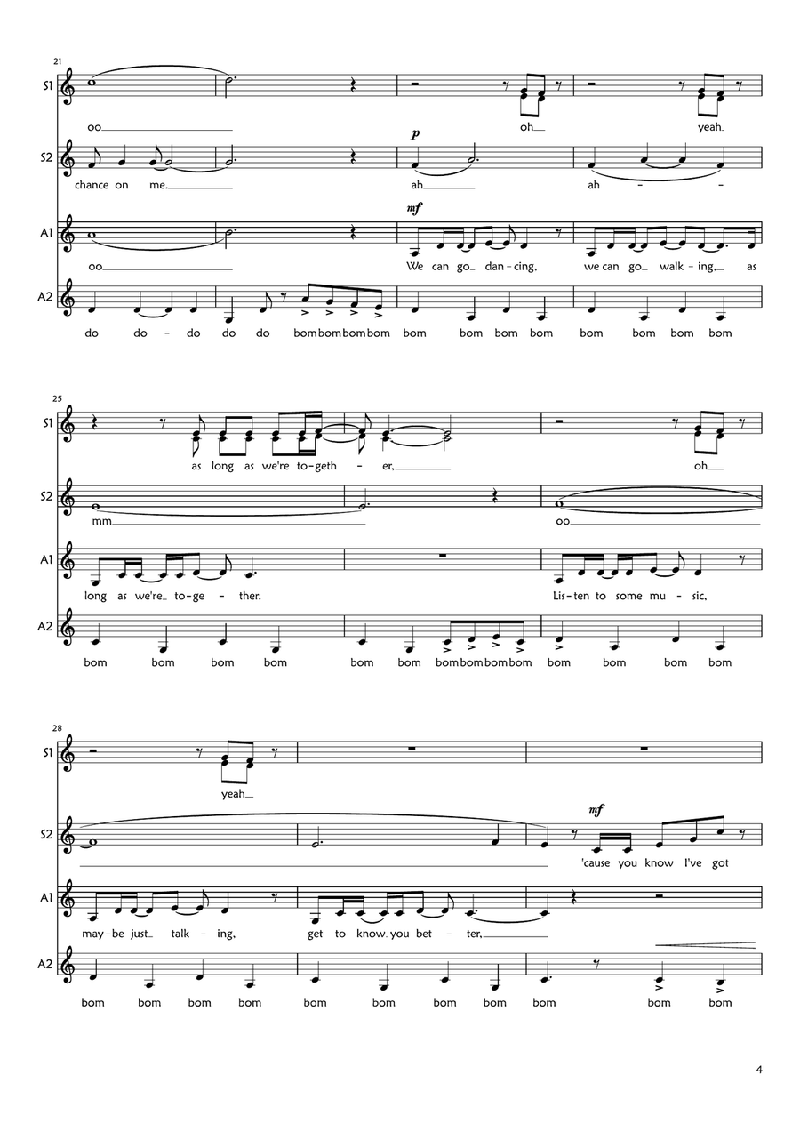 Take A Chance On Me Take A Chance On Me SSAA scores gallery preview page 4