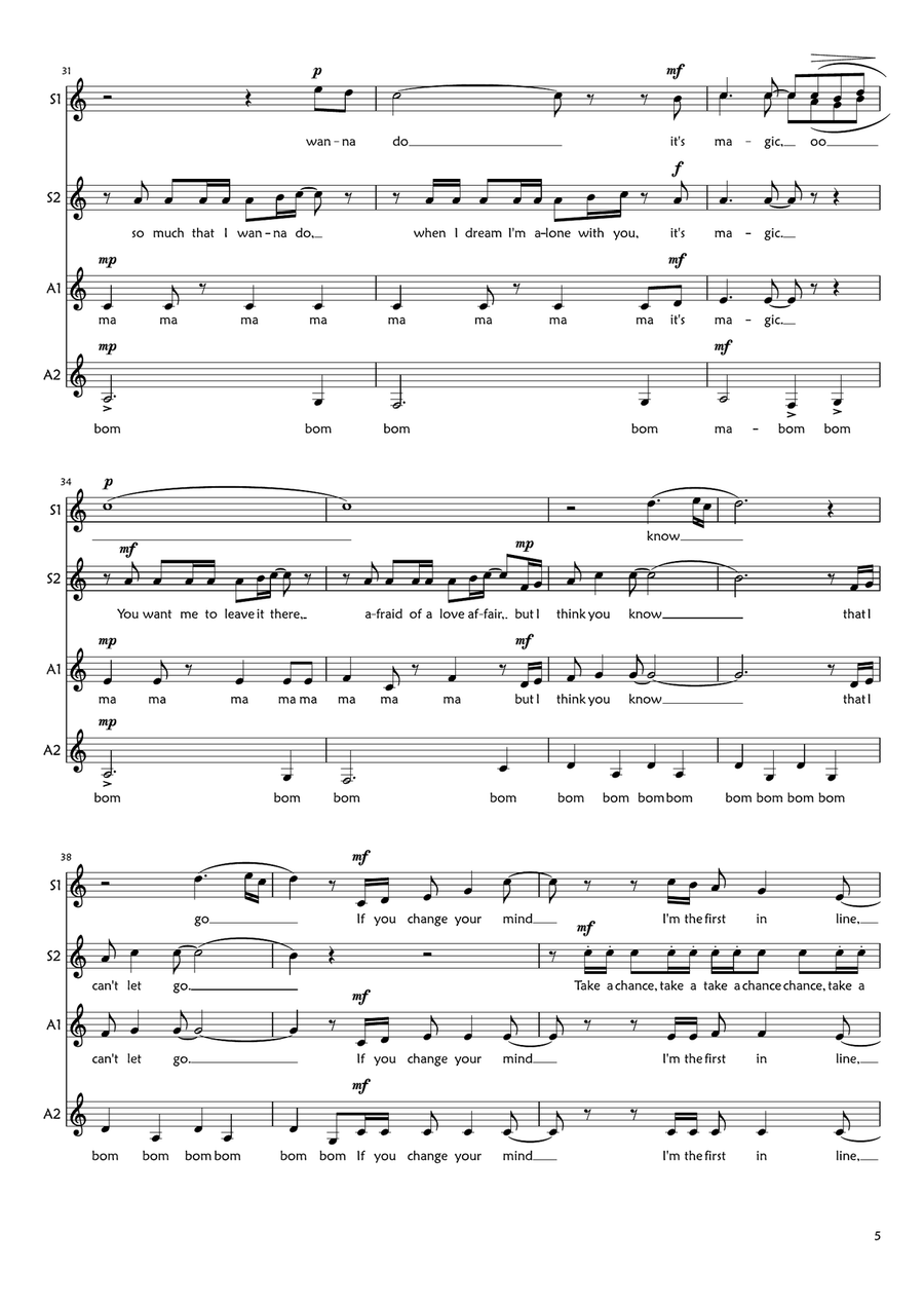 Take A Chance On Me Take A Chance On Me SSAA scores gallery preview page 5