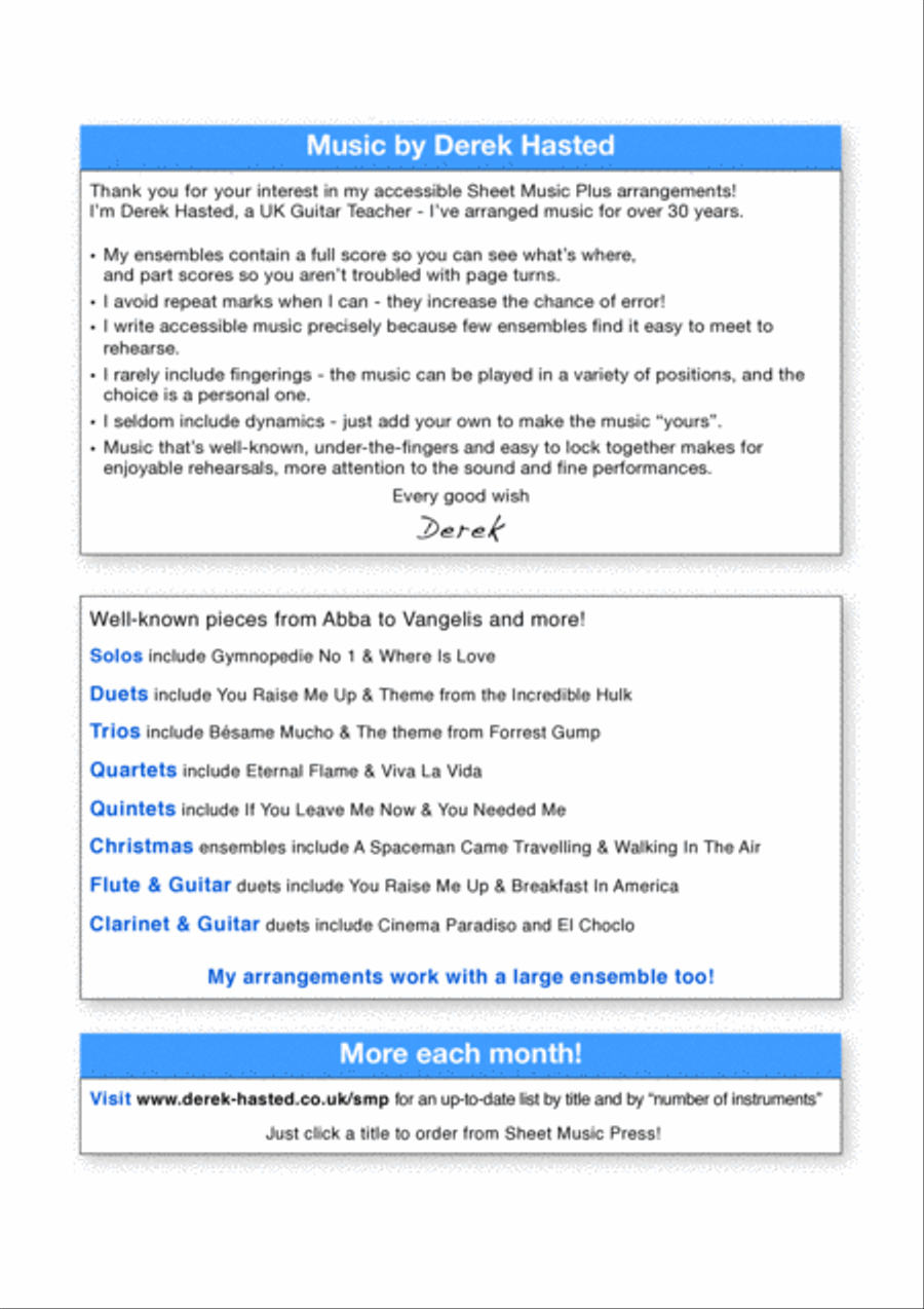 Adagio Guitar Ensemble scores gallery preview page 2