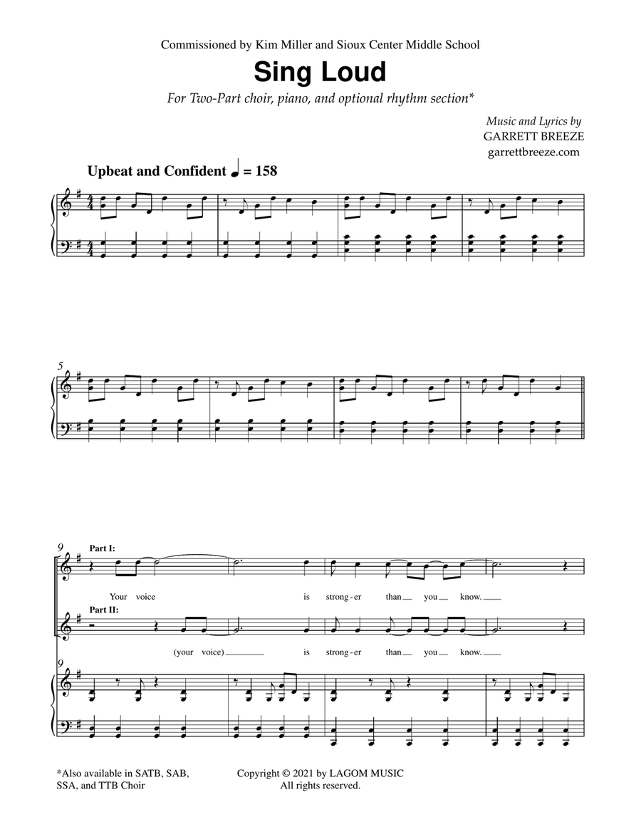 Sing Loud (Two-Part) SA scores gallery preview page 2