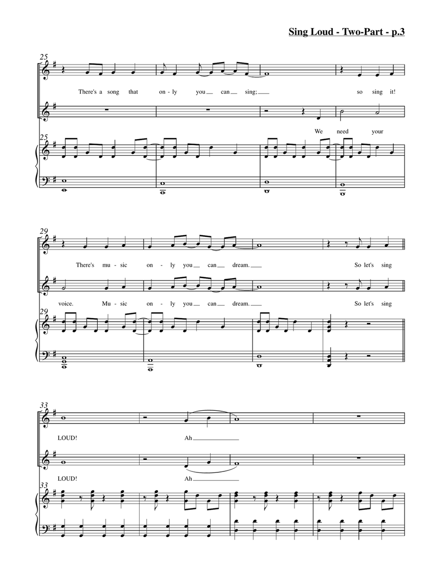 Sing Loud (Two-Part) SA scores gallery preview page 4