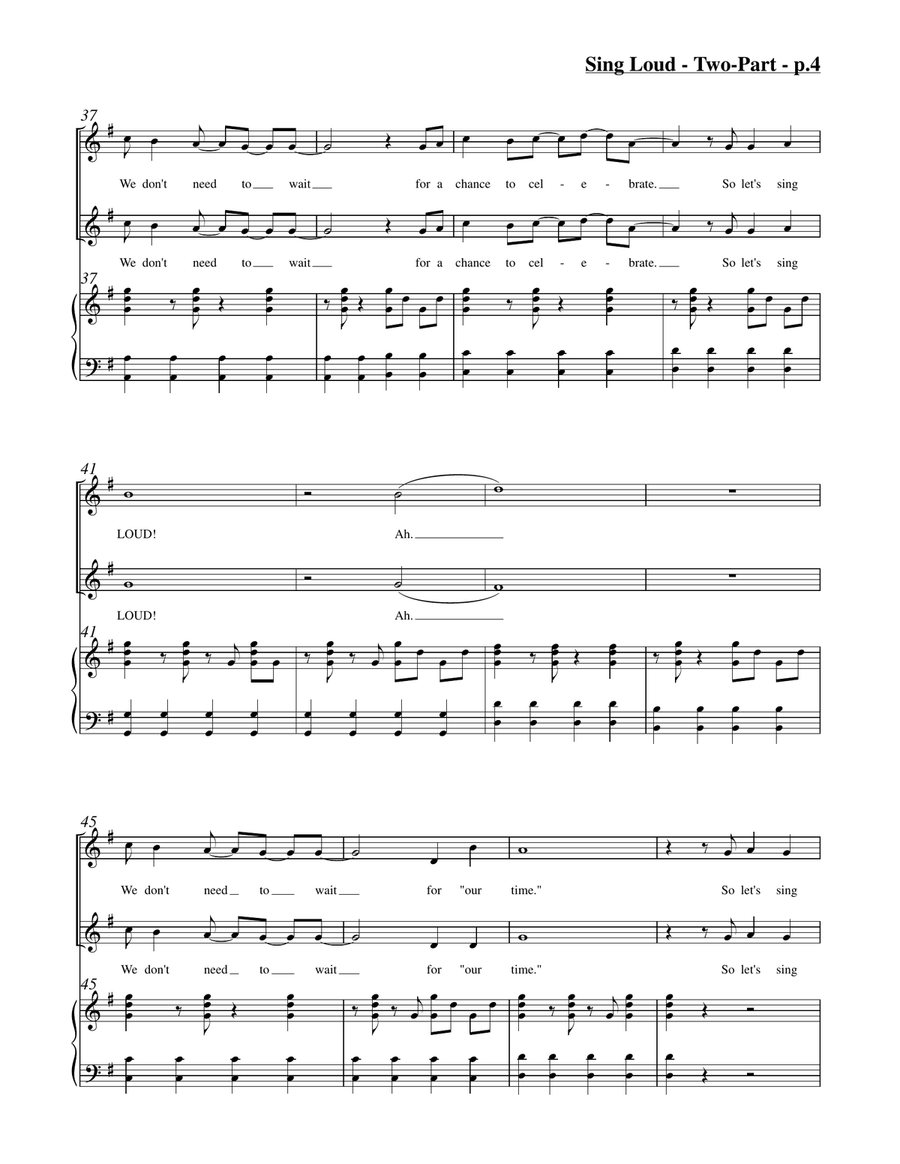Sing Loud (Two-Part) SA scores gallery preview page 5
