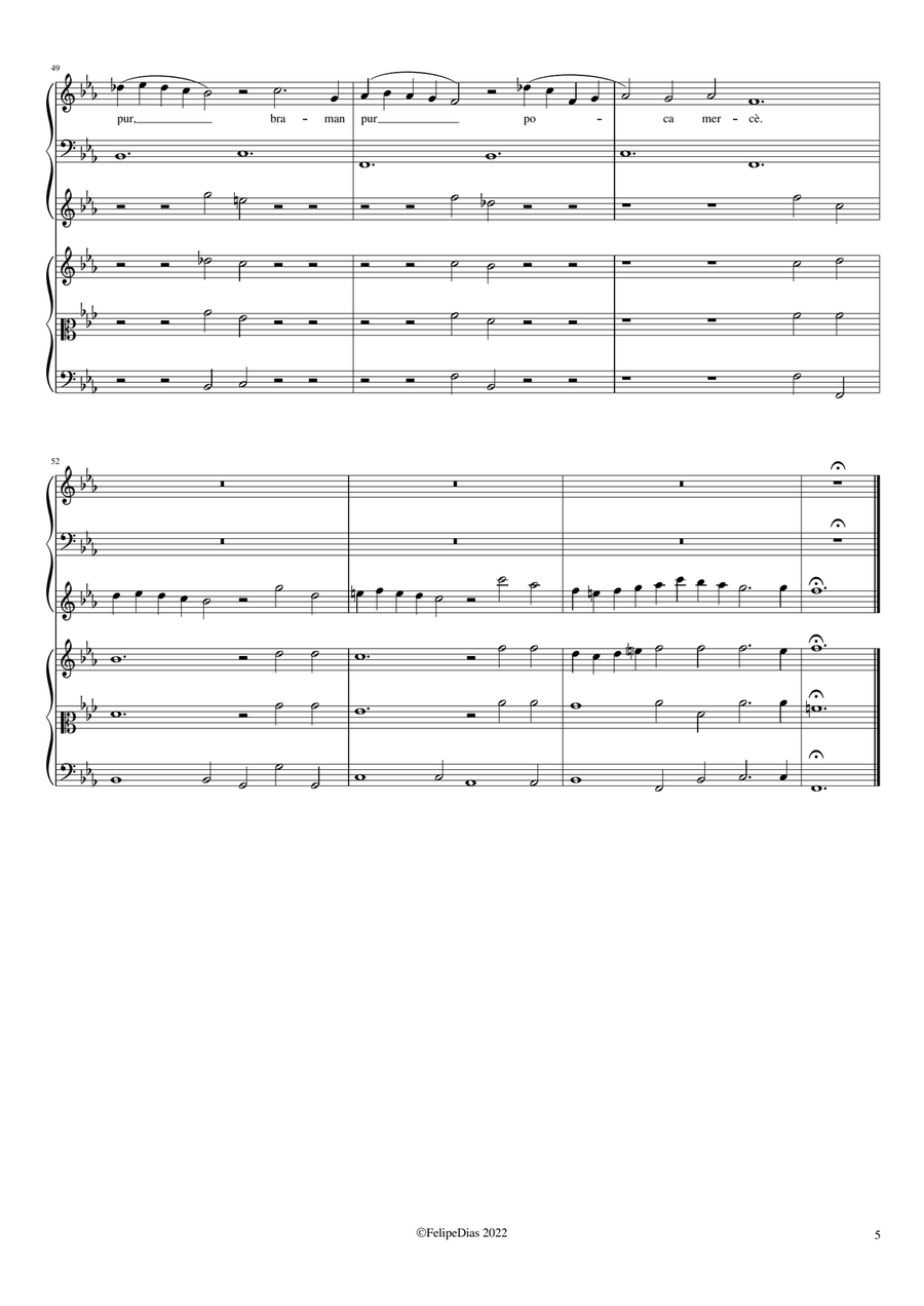 Queste lagrime e sospiri Small Ensemble scores gallery preview page 5