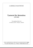 Lament for Theodore Antoniou (CM 2020)