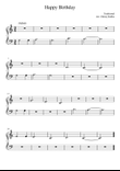 Happy Birthday - easy piano trio (Middle C 5-finger position)