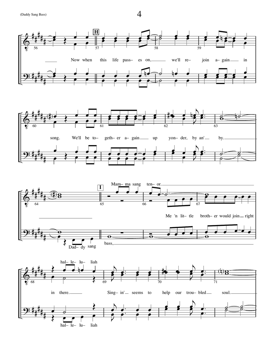 Daddy Sang Bass Daddy Sang Bass TTBB scores gallery preview page 4