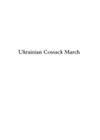 Ukrainian Cossack March - Yevhen Adamtsevych