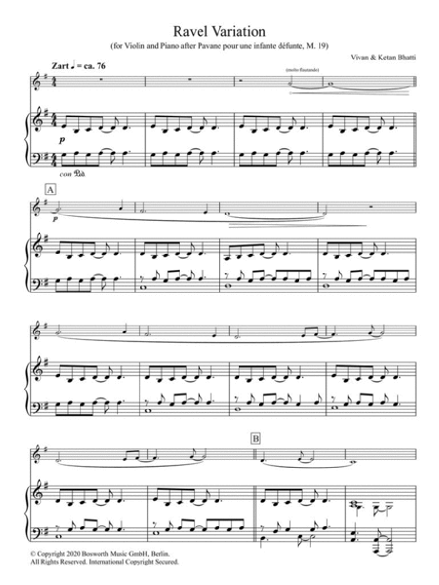 Ravel Variation Violin Solo scores gallery preview page 2