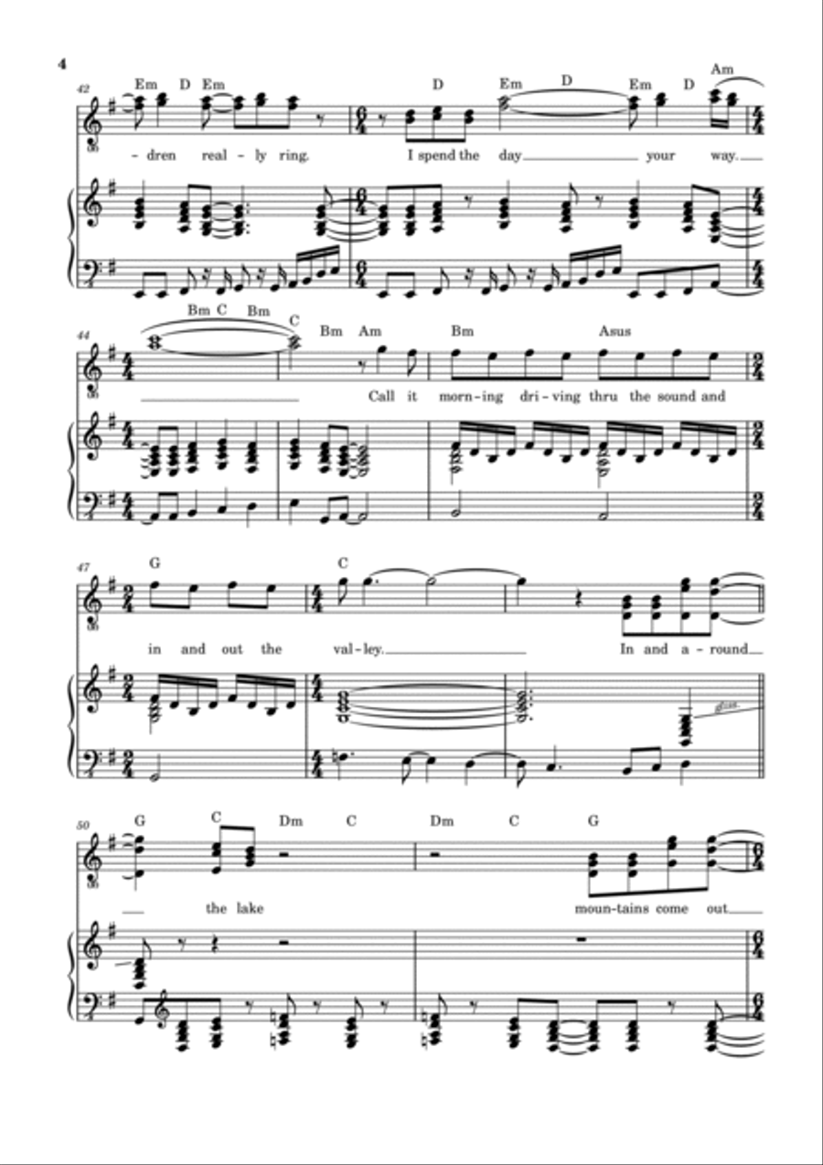 Roundabout Piano, Vocal, Guitar scores gallery preview page 5