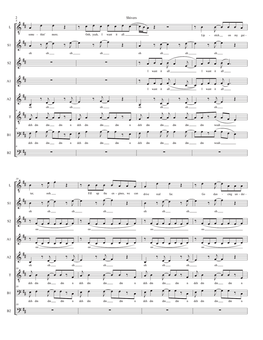 Shivers Shivers 4-Part scores gallery preview page 2