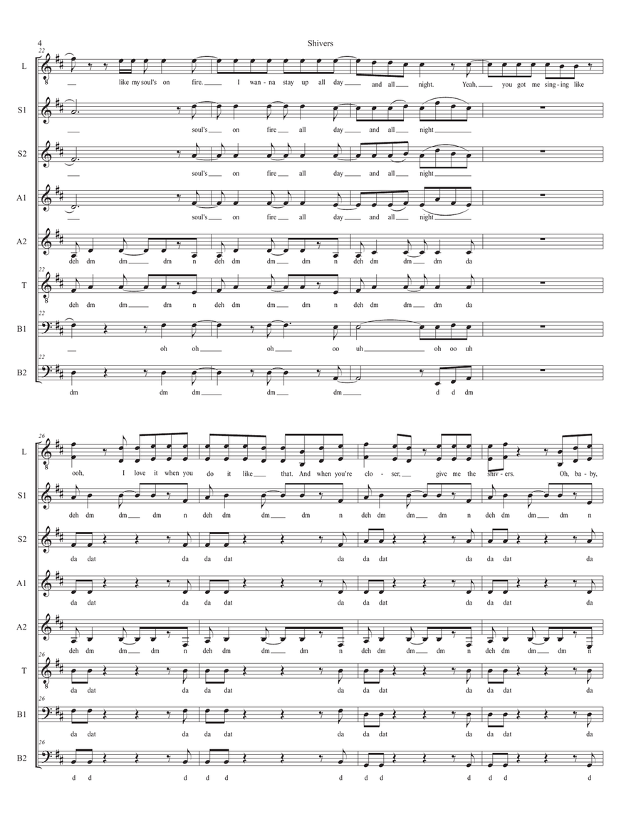 Shivers Shivers 4-Part scores gallery preview page 4