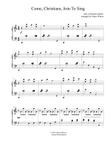 Come, Christians, Join To Sing intermed. piano solo