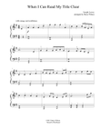 When I Can Read My Title Clear early intermed. piano solo