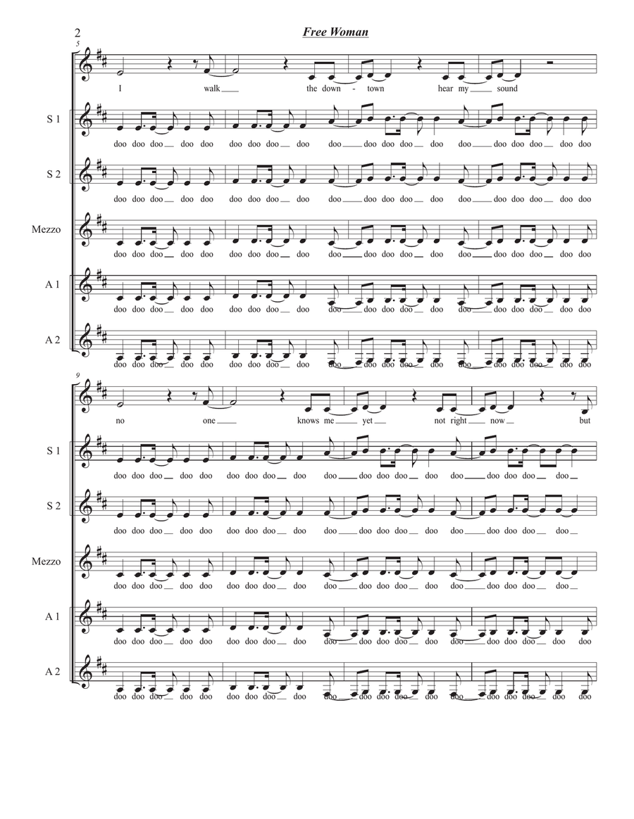 Free Woman Free Woman SSA scores gallery preview page 2