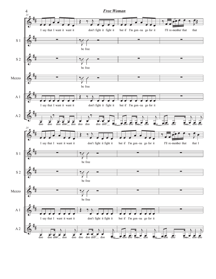 Free Woman Free Woman SSA scores gallery preview page 4