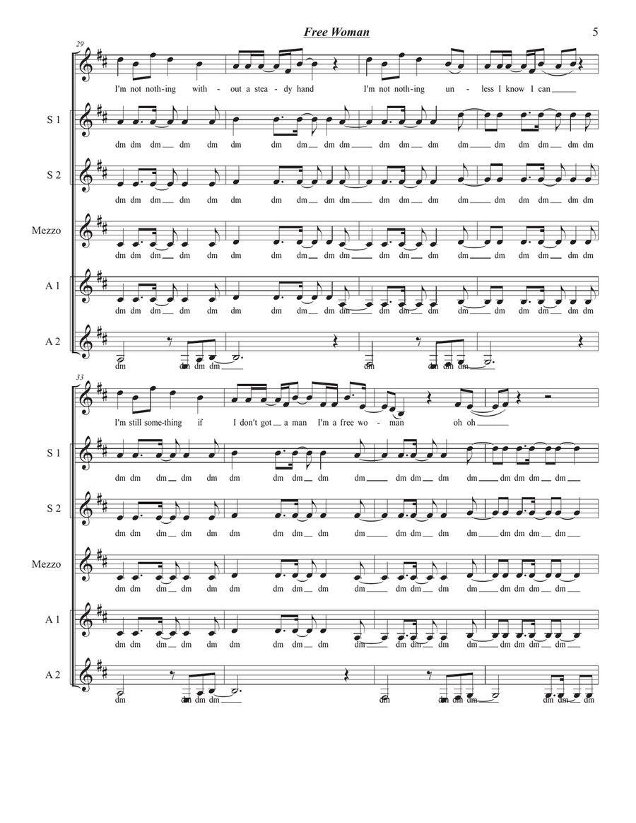 Free Woman Free Woman SSA scores gallery preview page 5