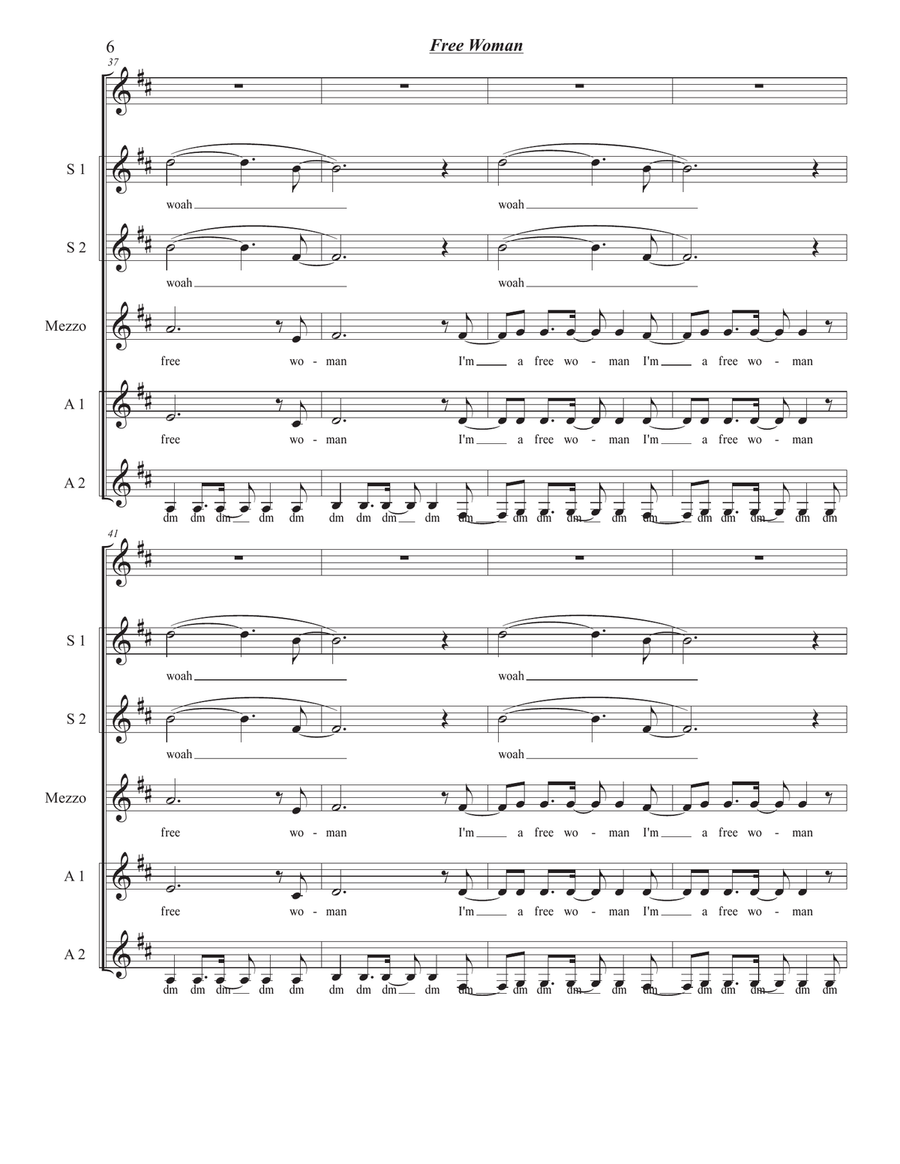 Free Woman Free Woman SSA scores gallery preview page 6