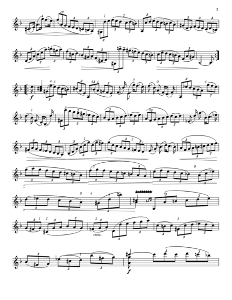 Violin Partita No.2,in d minor Violin Solo scores gallery preview page 3