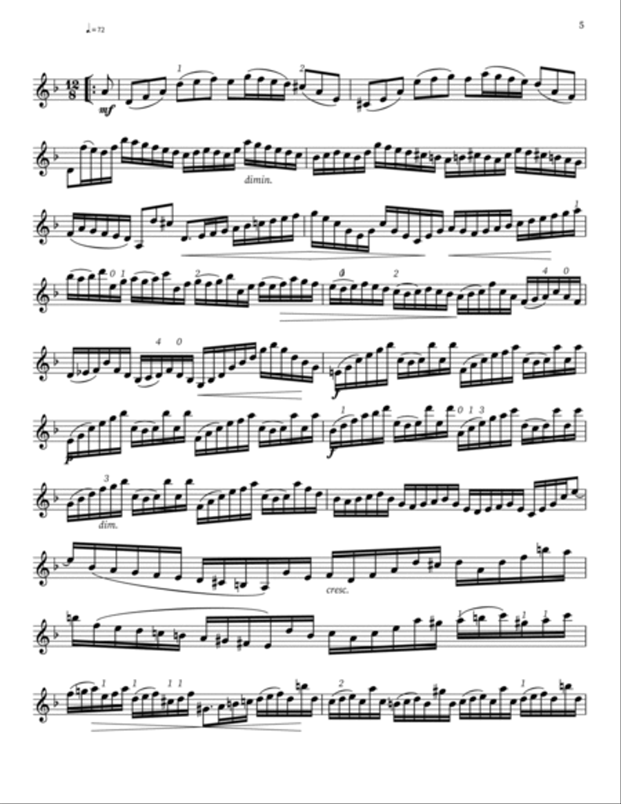 Violin Partita No.2,in d minor Violin Solo scores gallery preview page 5
