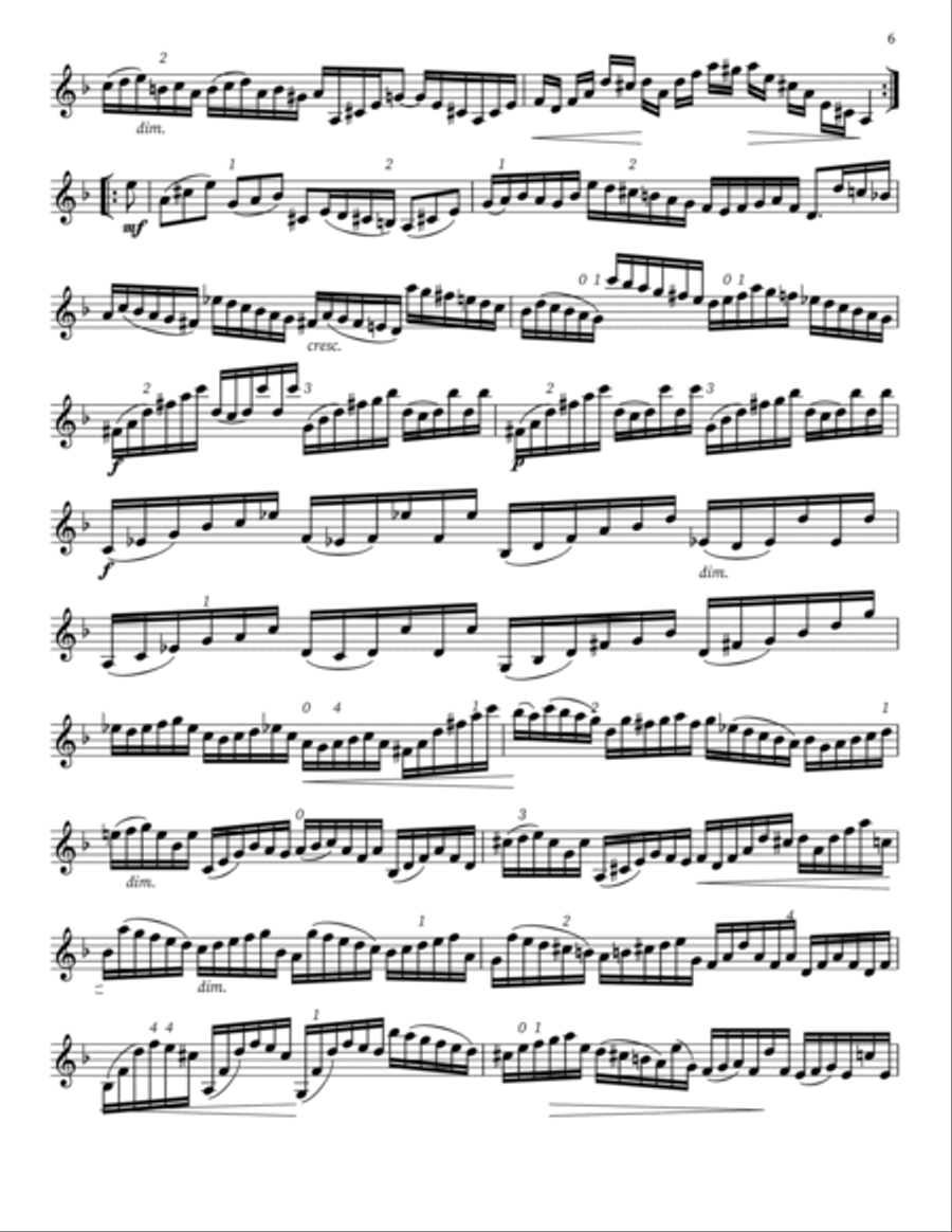 Violin Partita No.2,in d minor Violin Solo scores gallery preview page 6