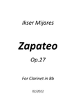 Zapateo Op.27 for Clarinet in Bb