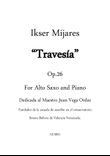 Travesia Op.26 For Alto Sax