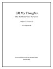 Fill My Thoughts (May the Mind of Christ My Savior)