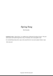 Spring Song (for solo guitar)