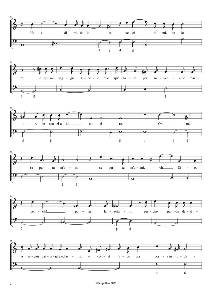 Lamento di Iole: Uccidimi dolore Voice Solo scores gallery preview page 2