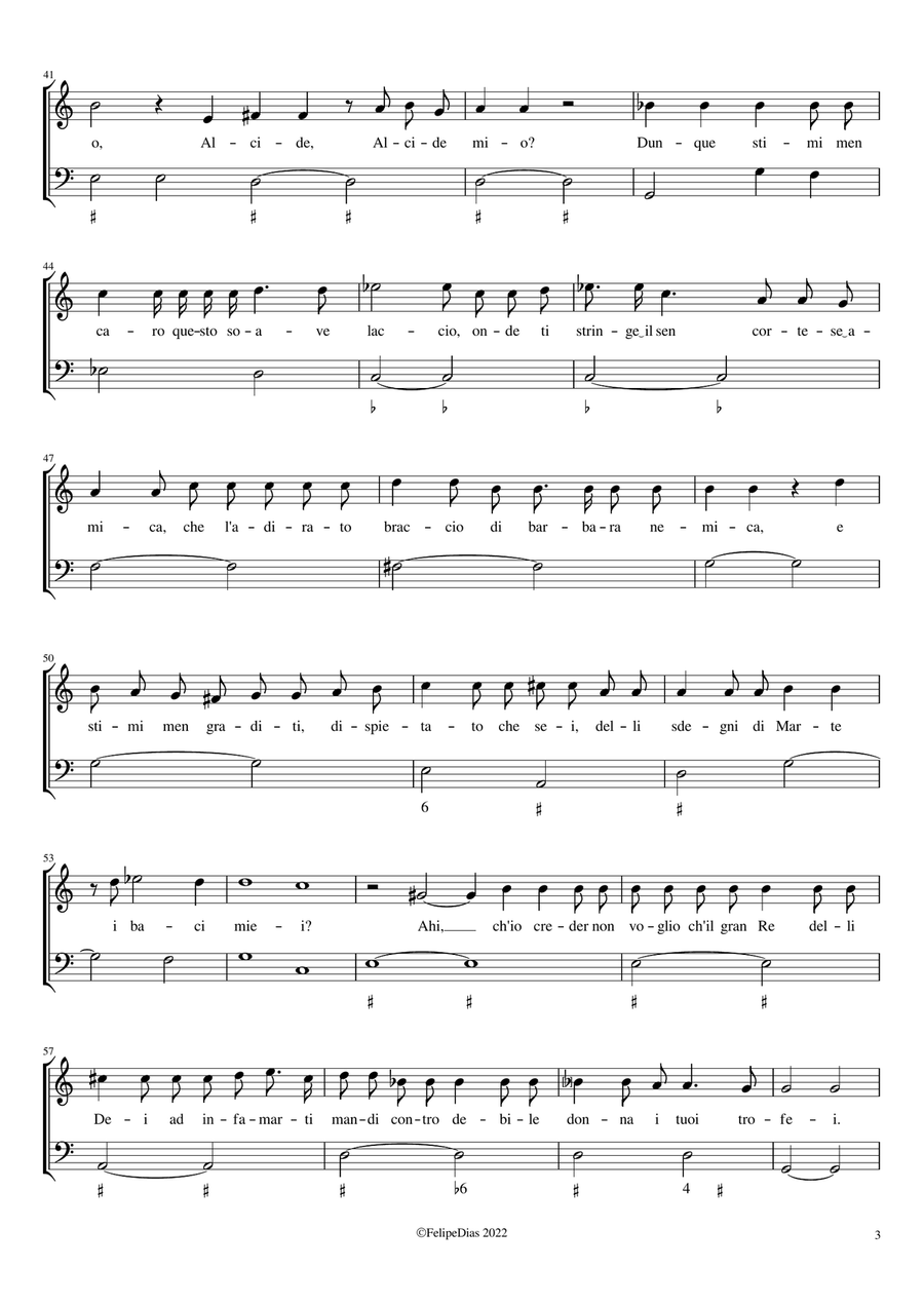 Lamento di Iole: Uccidimi dolore Voice Solo scores gallery preview page 3