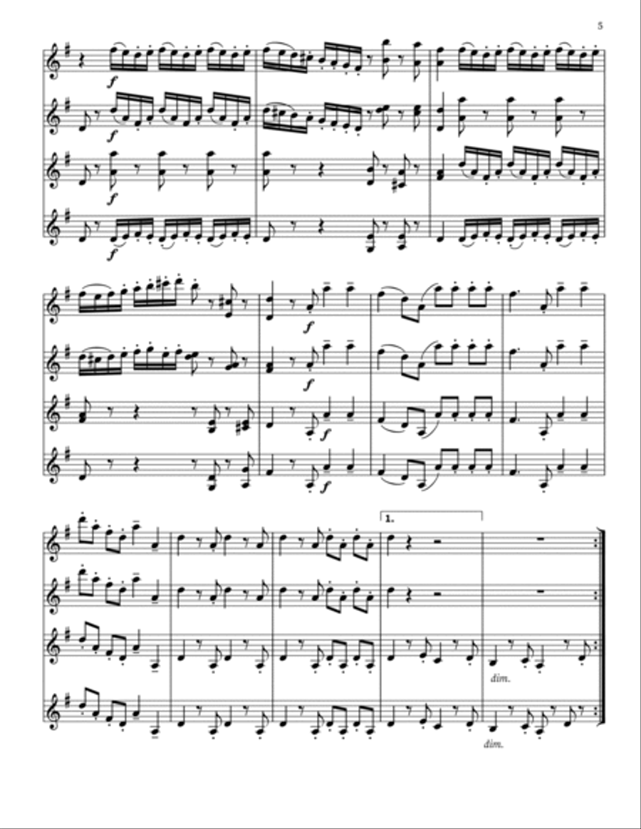 Violin Quartet Violin scores gallery preview page 5