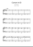 Canon in D - Pachelbel Easy piano