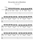 Recuerdos de la Alhambra TABs - Tárrega