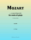 Un moto di gioja, by Mozart, in G Major
