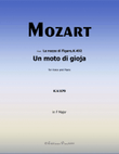 Un moto di gioja, by Mozart, in F Major