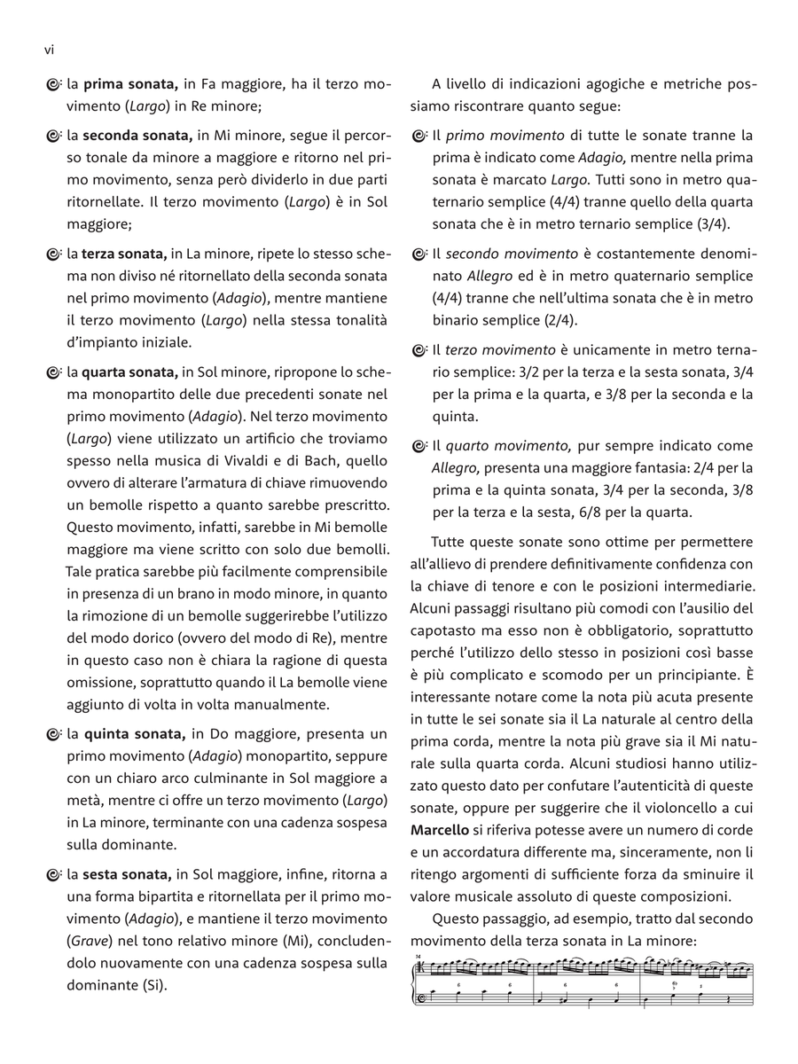 Six Sonatas for Violoncello Solo and Basso Continuo, Op. 1 String Duet scores gallery preview page 6