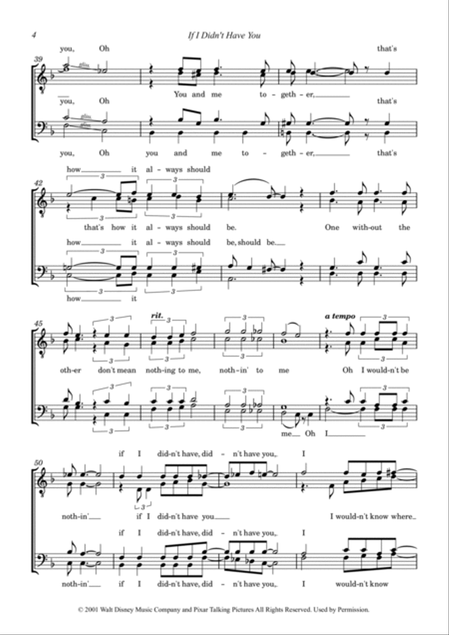 If I Didn't Have You TTBB scores gallery preview page 4