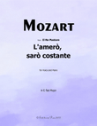 Lamero, saro costante, by Mozart, in E flat Major