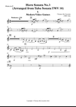 Horn Sonata No.3 (TWV 82a)