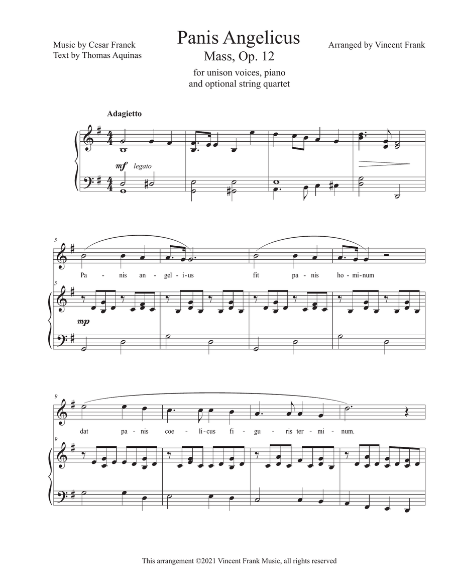 Panis Angelicus Panis Angelicus Unison Choir scores gallery preview page 2