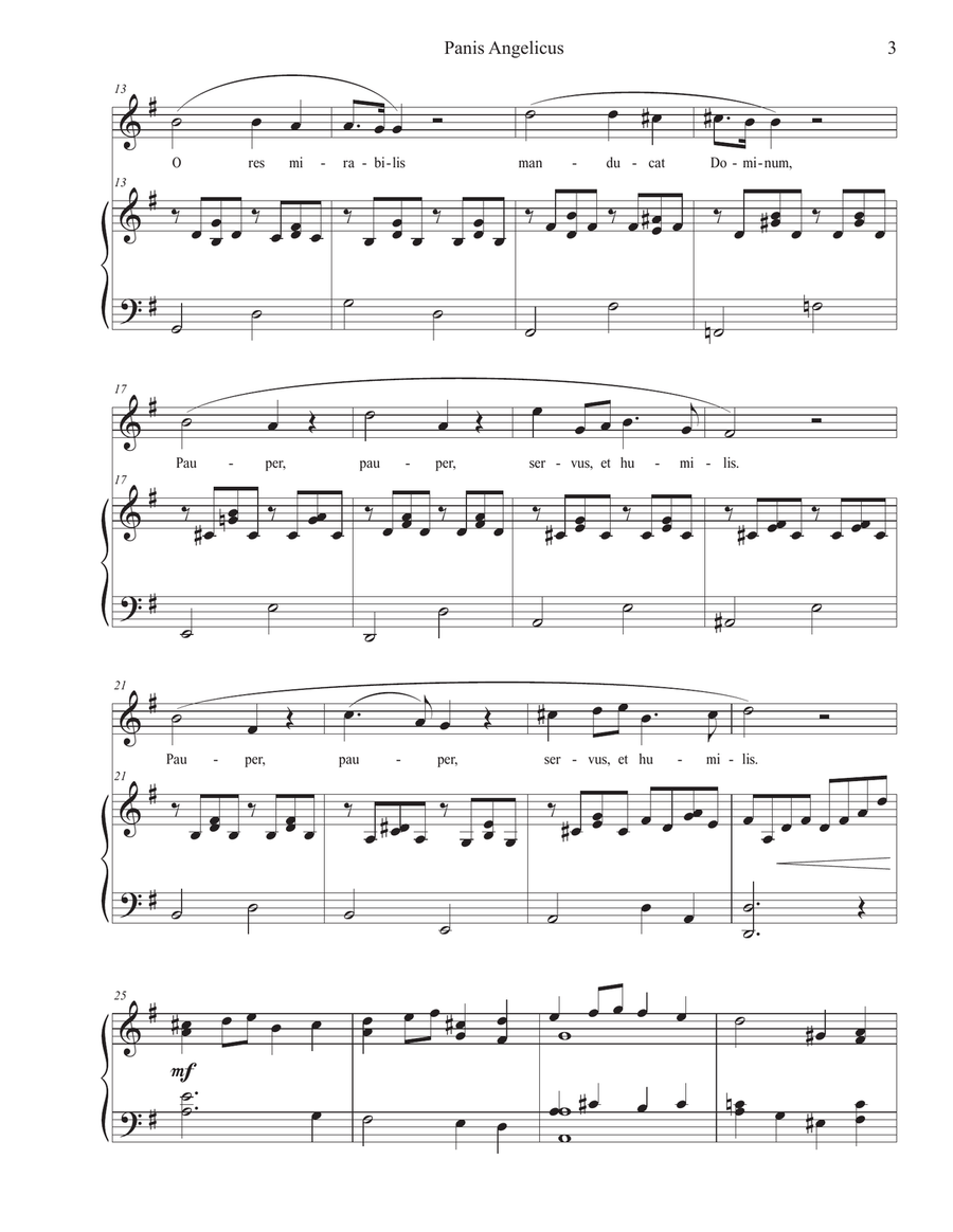 Panis Angelicus Panis Angelicus Unison Choir scores gallery preview page 3
