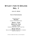 Study for 5 Drums No. 1