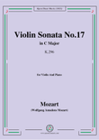 Mozart-Violin Sonata No.17,in C Major,K.296,for Violin&Piano mini preview
