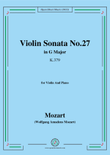 Mozart-Violin Sonata No.27,in G Major,K.379,for Violin&Piano mini preview