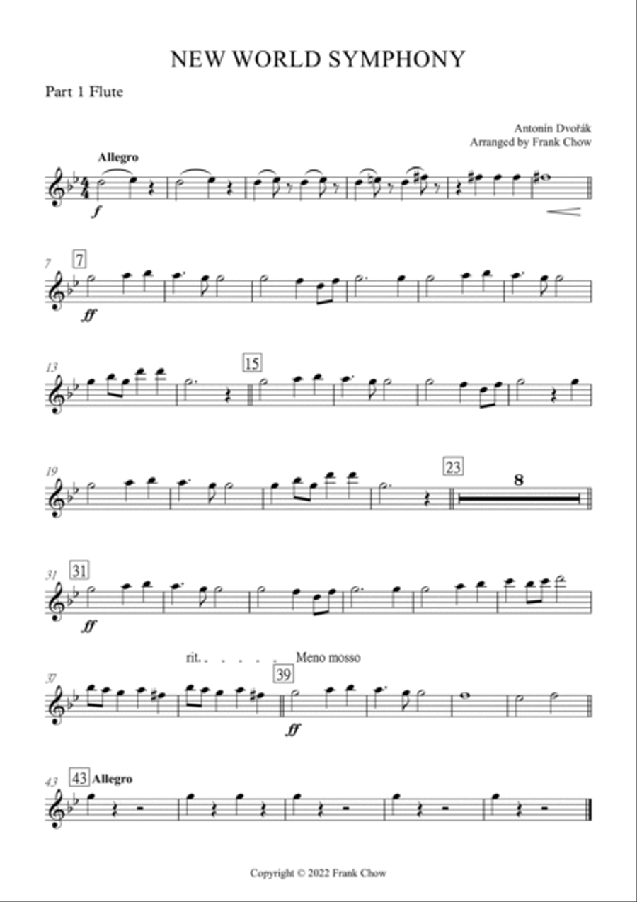 New World Symphony (Orchestra/ Concert Band Flexible Instrumentation) Concert Band scores gallery preview page 6