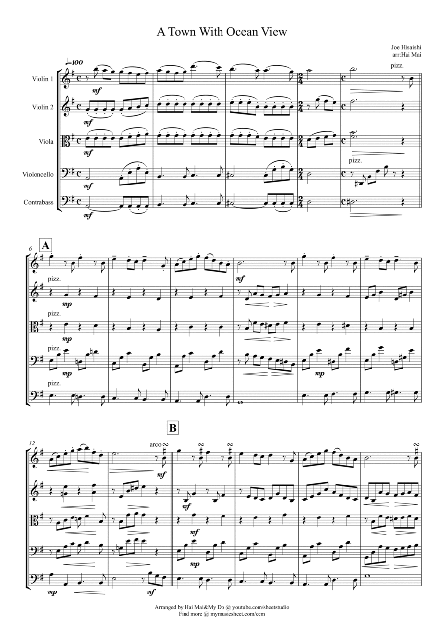 Kiki's Delivery Service (on A Clear Day) Cello scores gallery preview page 1