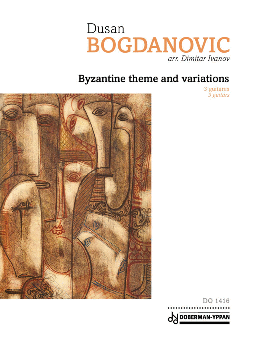 Byzantine theme and variations Guitar Ensemble scores gallery preview page 1